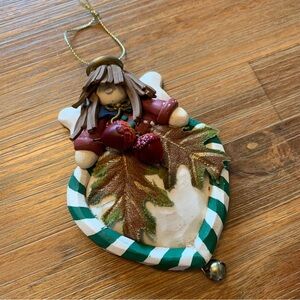 Clay angel Christmas ornament